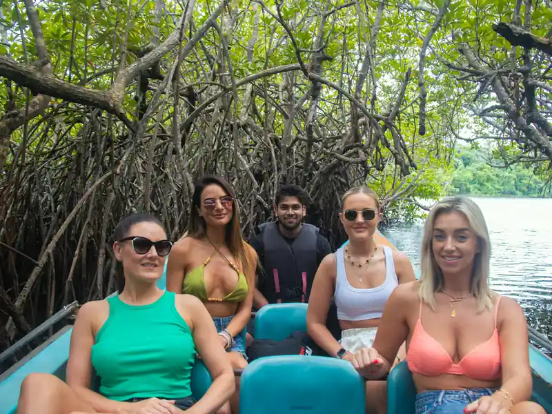 Our guests on a mangrove river boat ride on the south coast