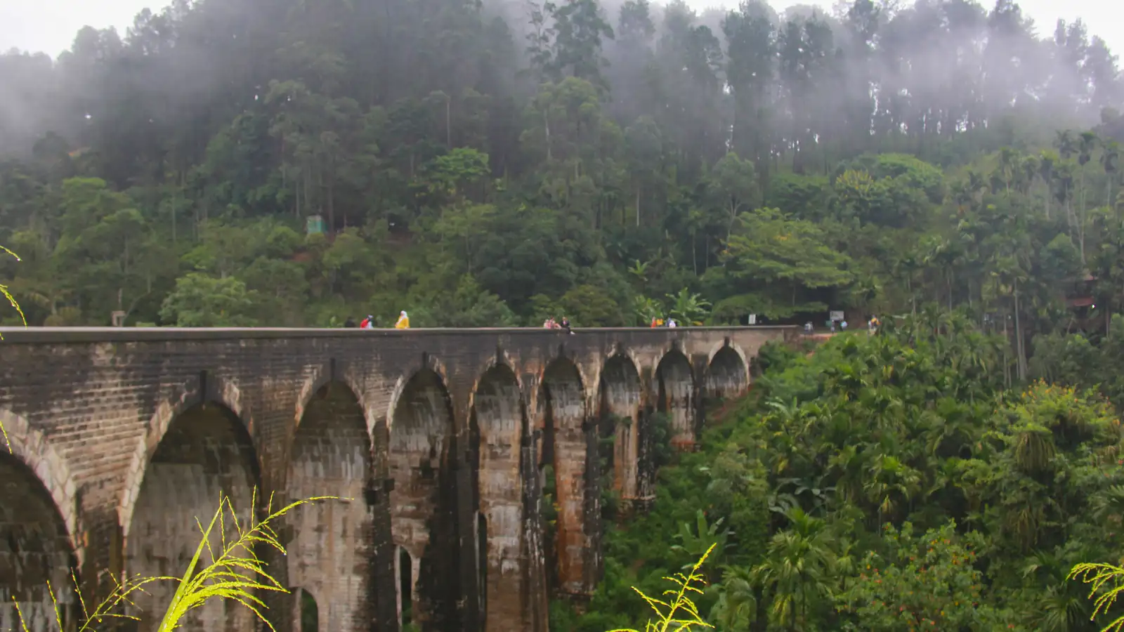 Nine Arches Bridge in the morning mist, Ella